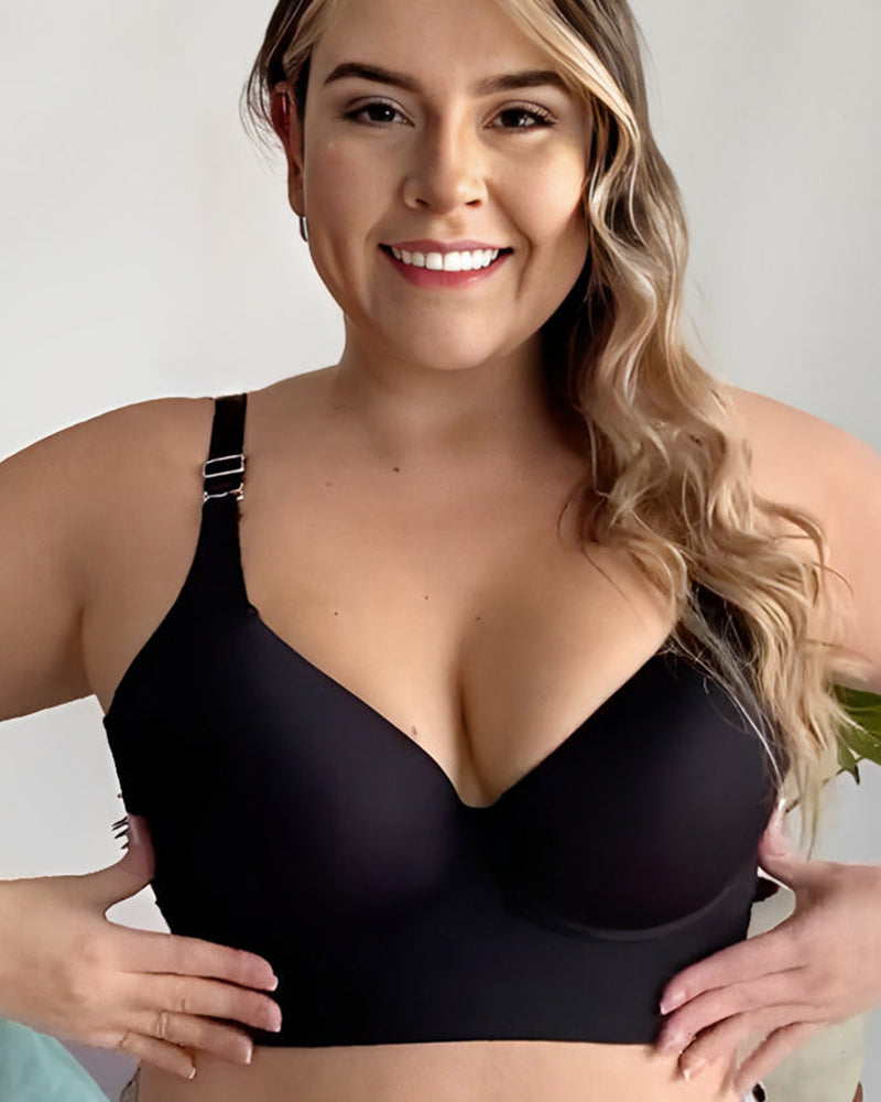 Sujetador push-up que suaviza la espalda - Negro + Beige (PAQUETE DE 2)