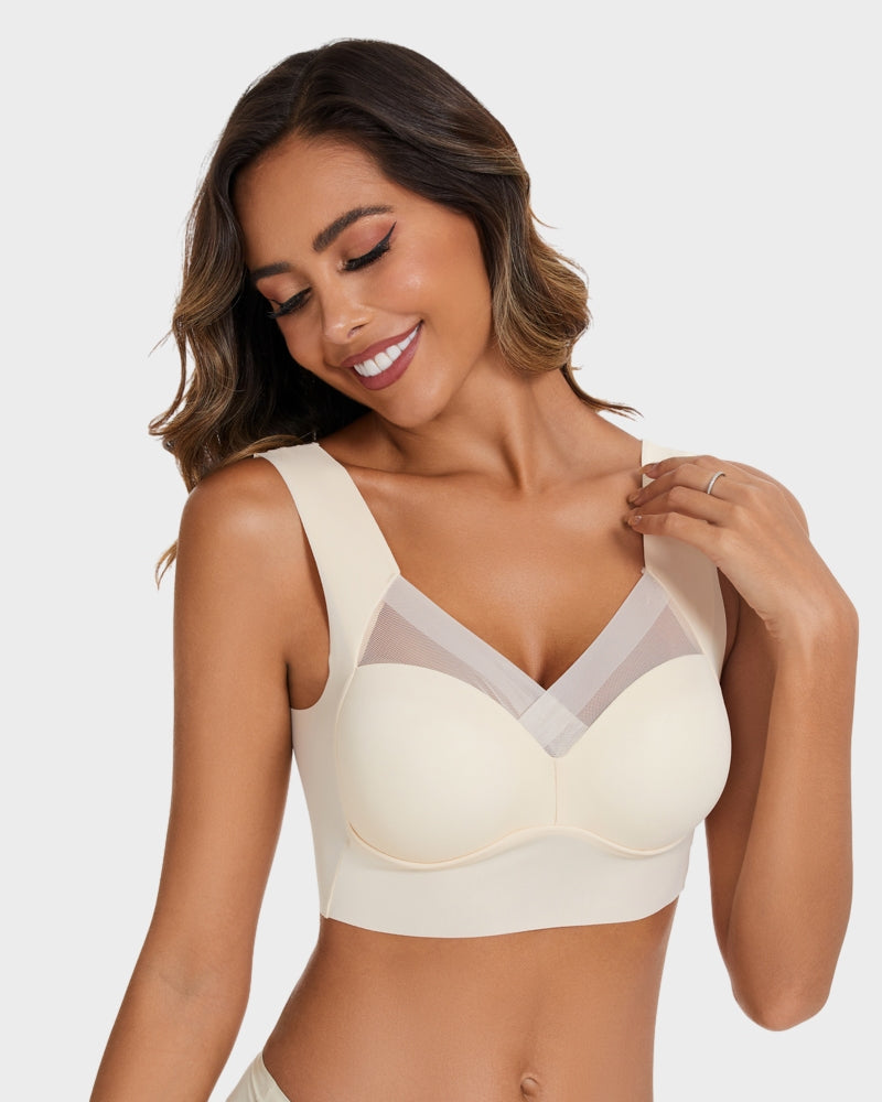 Comfortable Smoothing Mesh Bra