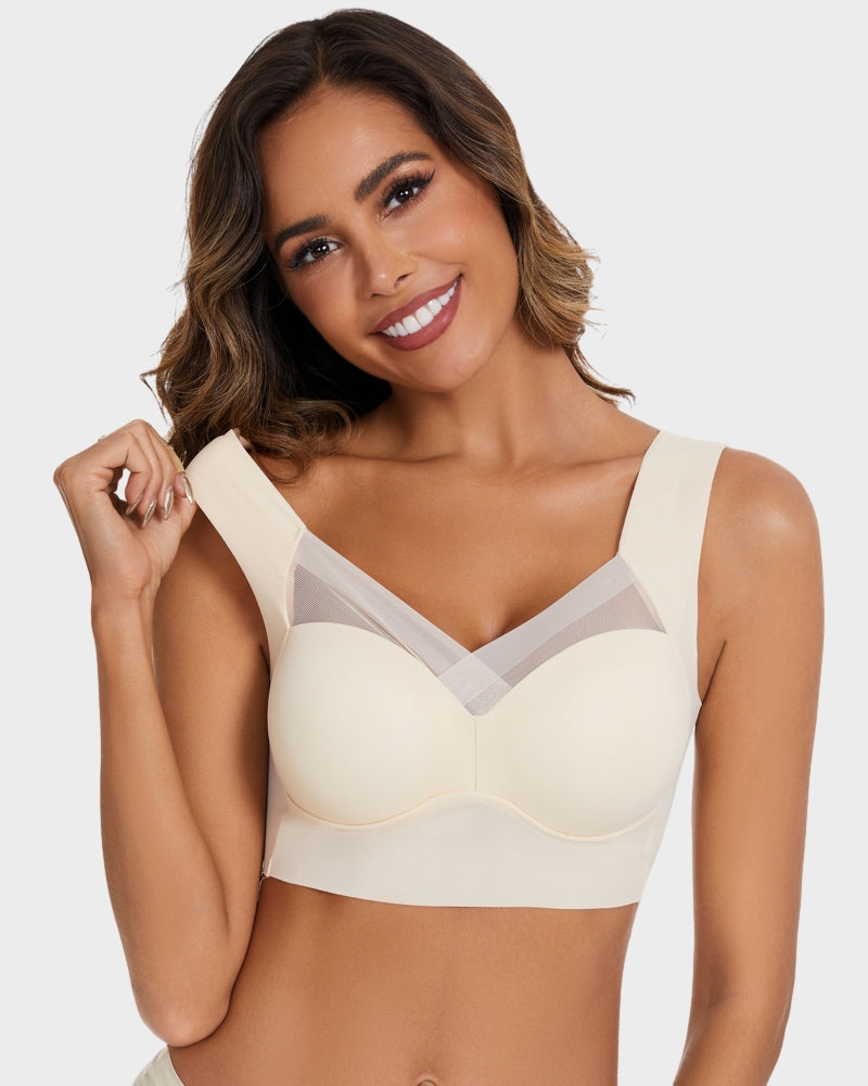 Comfortable Smoothing Mesh Bra