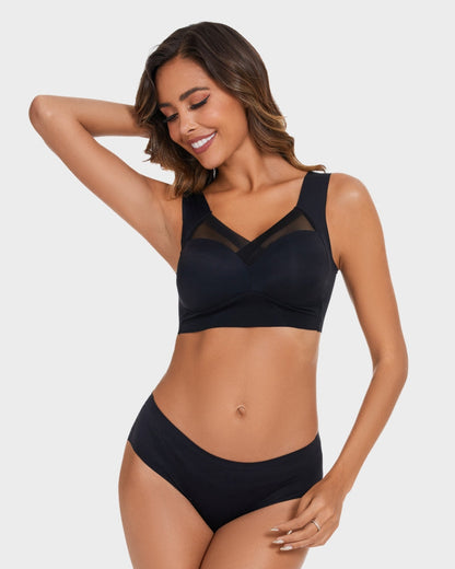 Comfortable Smoothing Mesh Bra