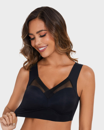 Comfortable Smoothing Mesh Bra