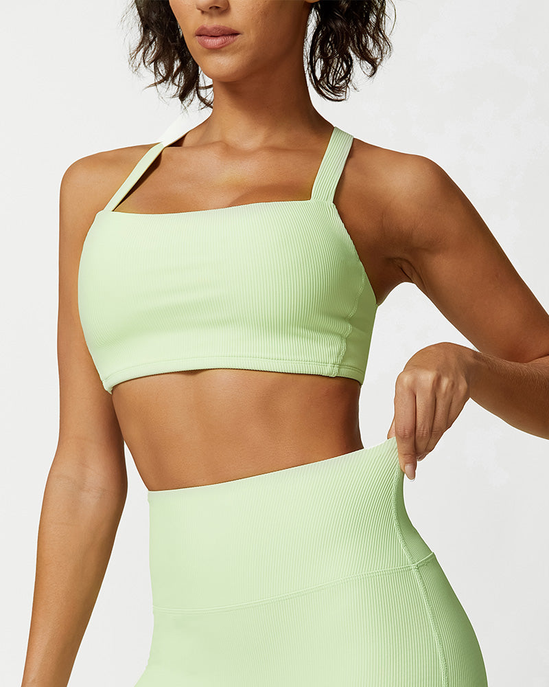 Comfort Ribbed Support Sports Bra