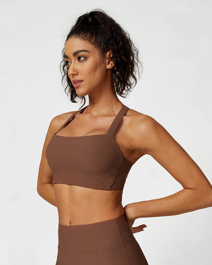 Comfort Ribbed Support Sports Bra