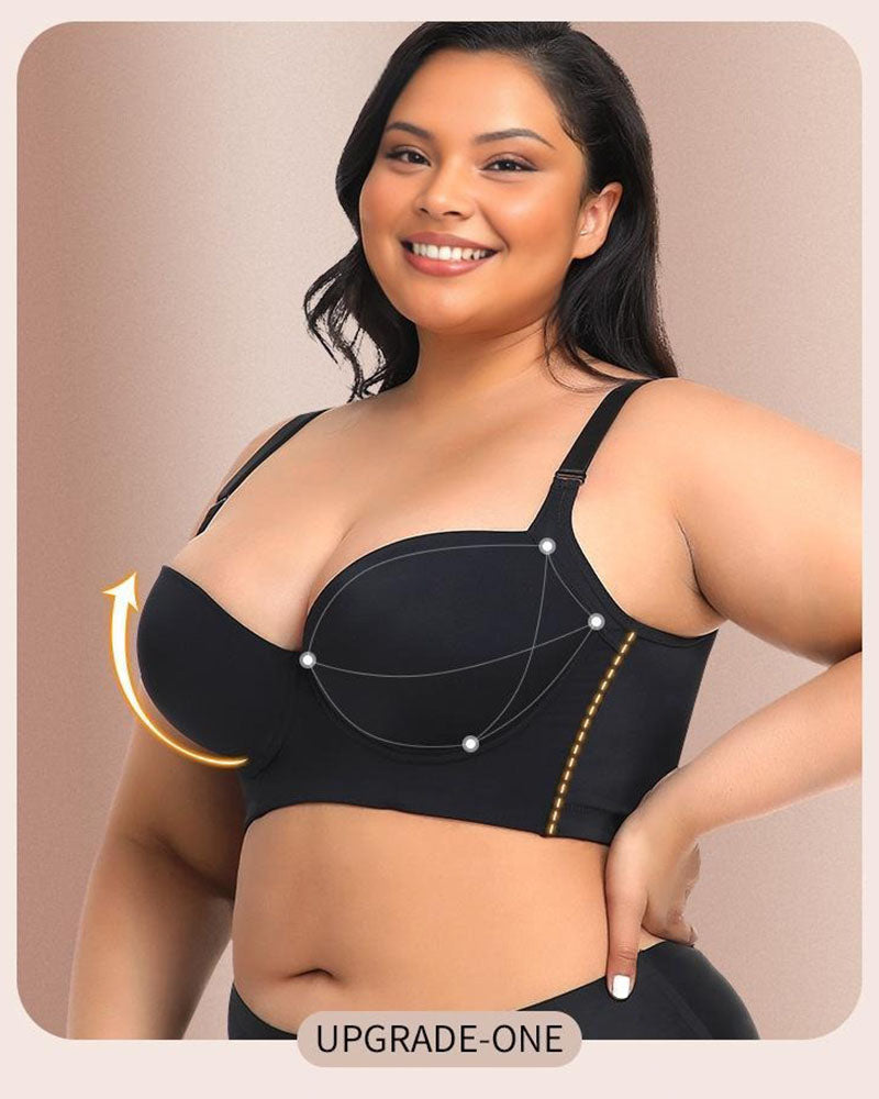 Plus size Back Smoothing Underwire Push Up Bra
