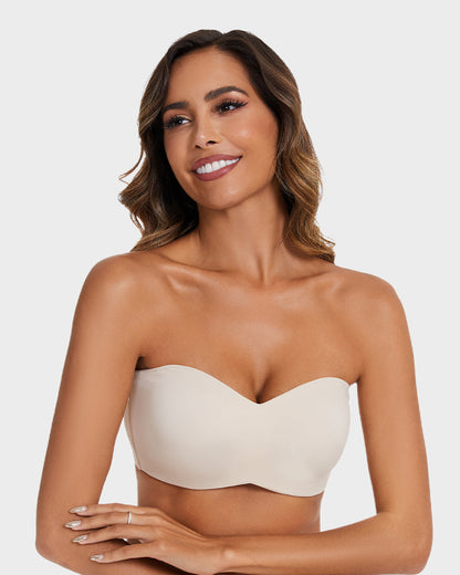 Full Support Non-Slip Convertible Bandeau Bra