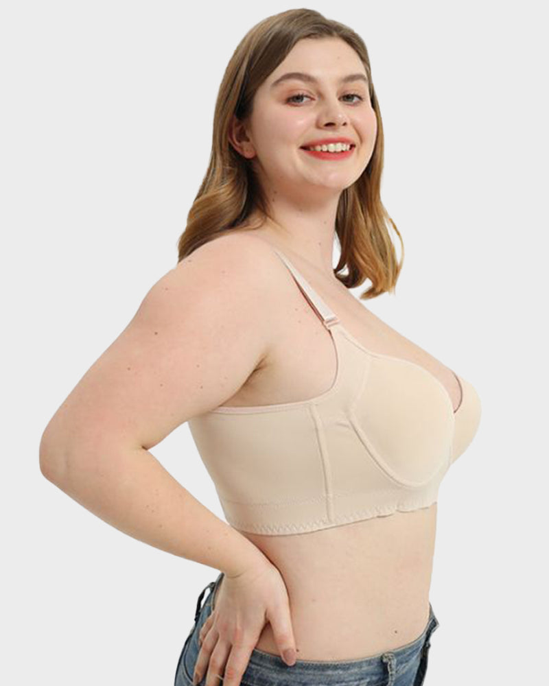 Sujetador push-up que suaviza la espalda - Negro + Beige (PAQUETE DE 2)