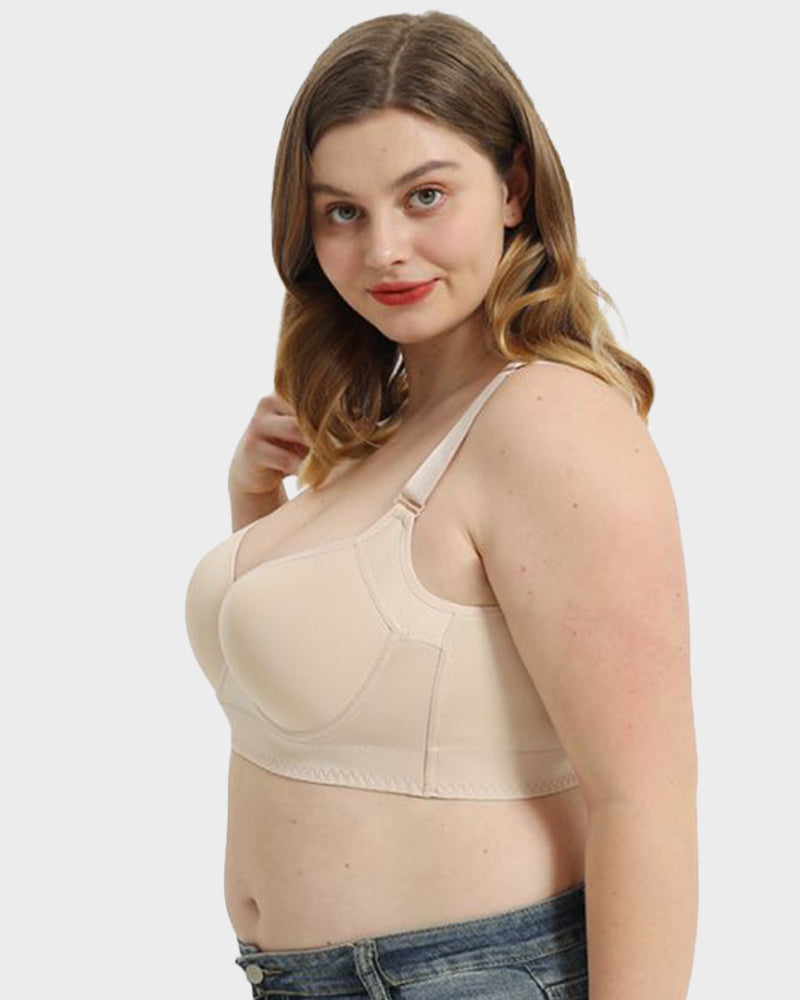 Sujetador push-up que suaviza la espalda - Negro + Beige (PAQUETE DE 2)
