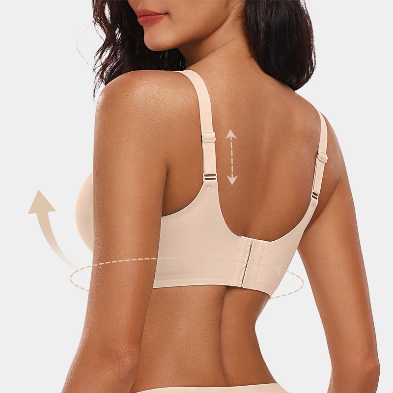 Women Seamless Bras Wireless Scalloped Push Up Bras