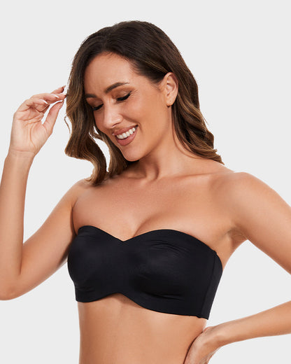 Full Support Non-Slip Convertible Bandeau Bra