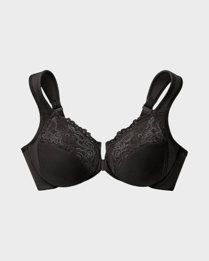 Front-Closure Underwire Print Bra