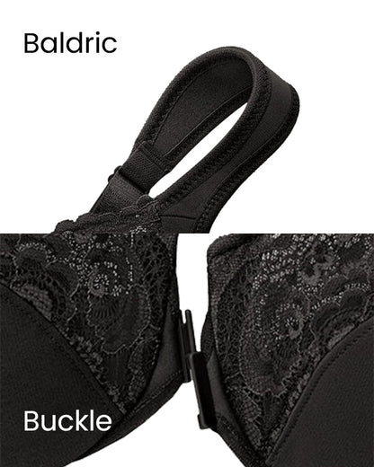 Front-Closure Underwire Print Bra