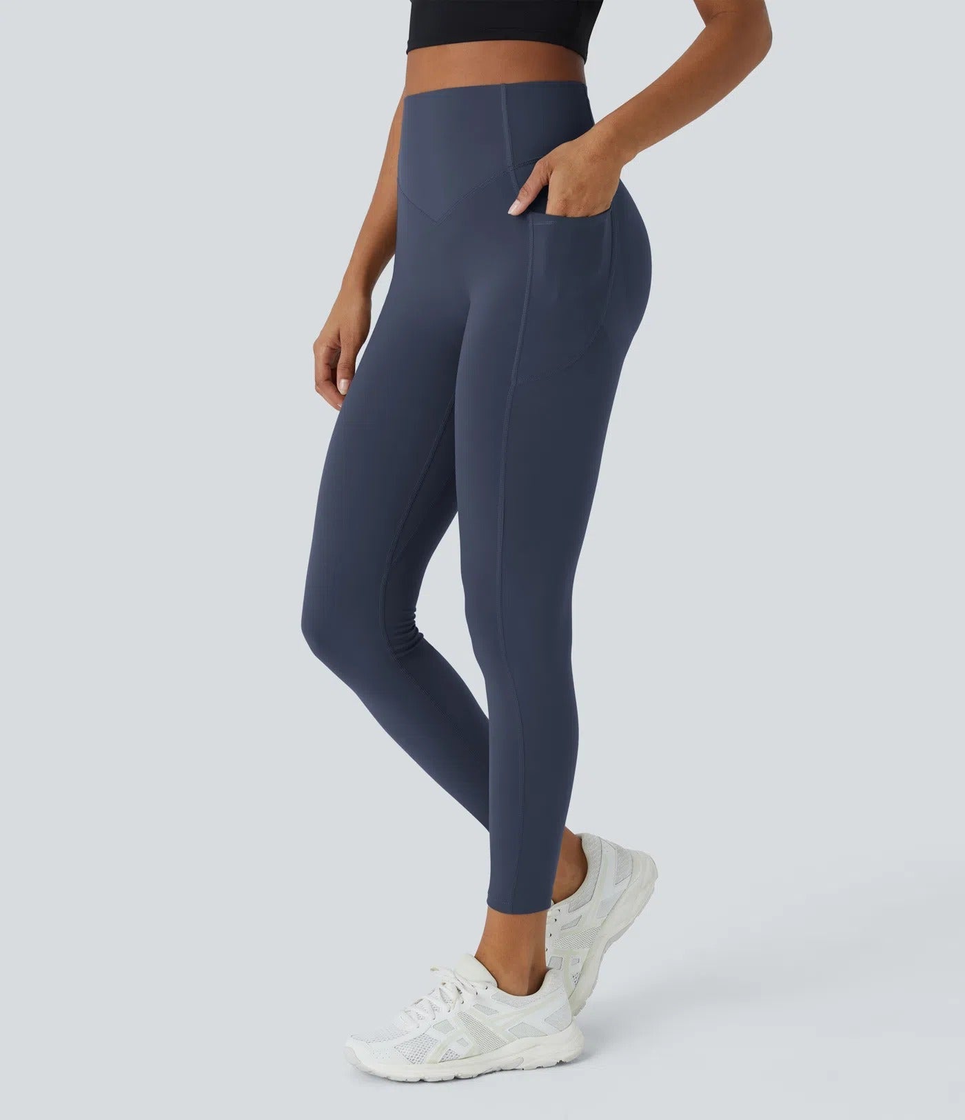 High Waisted Tummy Control Pocket Shaping Training Leggings (2 Pack)