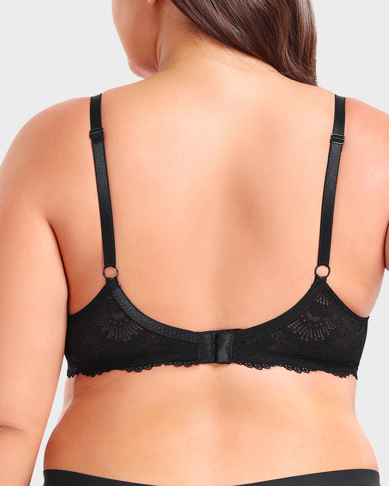 Non-Padded Lace Strappy Push-Up Bra