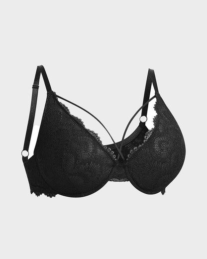 Non-Padded Lace Strappy Push-Up Bra