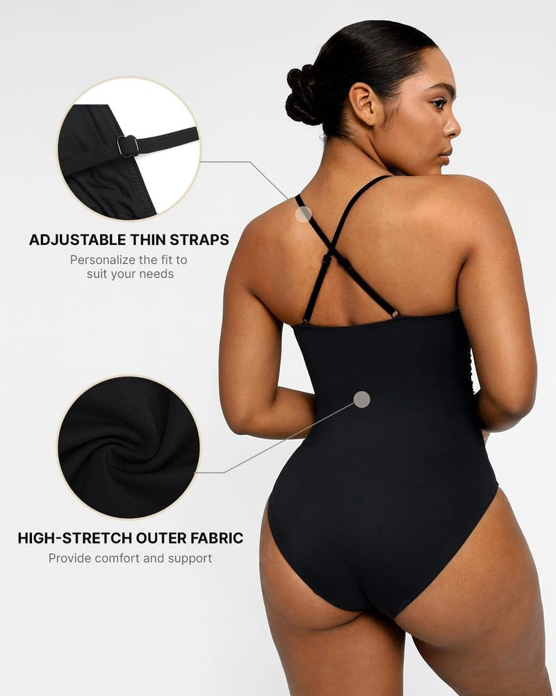 Women's Smart Sculpt Shaping Swimsuit U-Ring Cut Out Tummy Tucking Swimwear