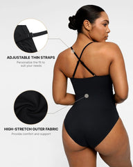 Women's Smart Sculpt Shaping Swimsuit U-Ring Cut Out Tummy Tucking Swimwear