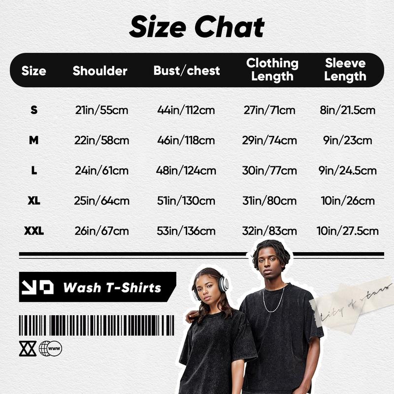 Cotton T-Shirts Oversized Short Sleeves Casual Loose Streetwear Tee Tops