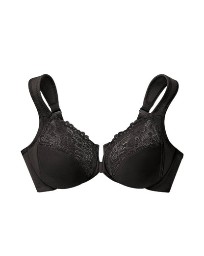 Front-Closure Underwire Print Bra