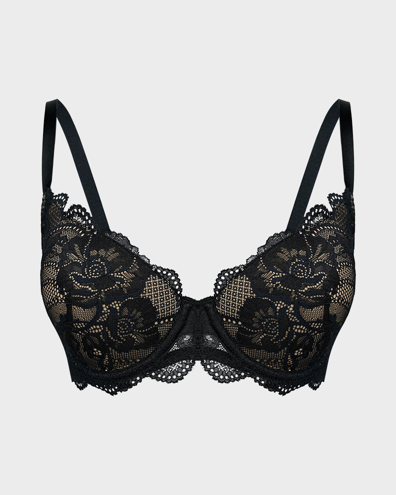 Lace Full Coverage Push Up Bra