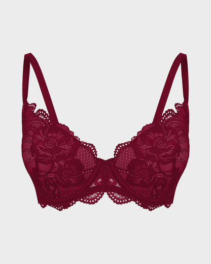 Lace Full Coverage Push Up Bra