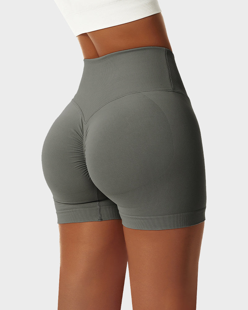 V-Cross Waist Butt Lifting Fitness Shorts