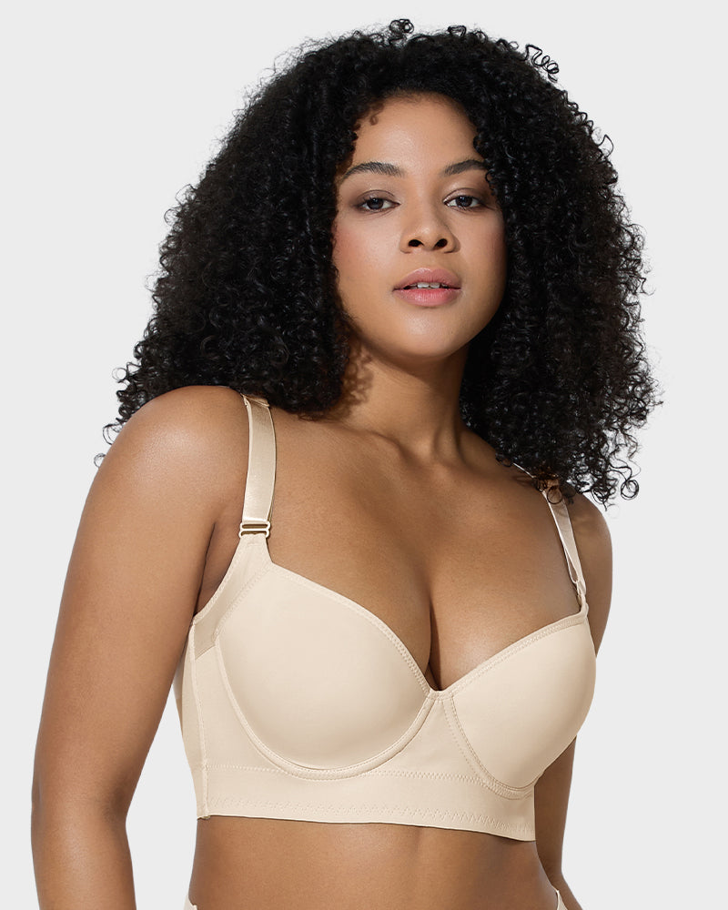 Plus size Back Smoothing Underwire Push Up Bra