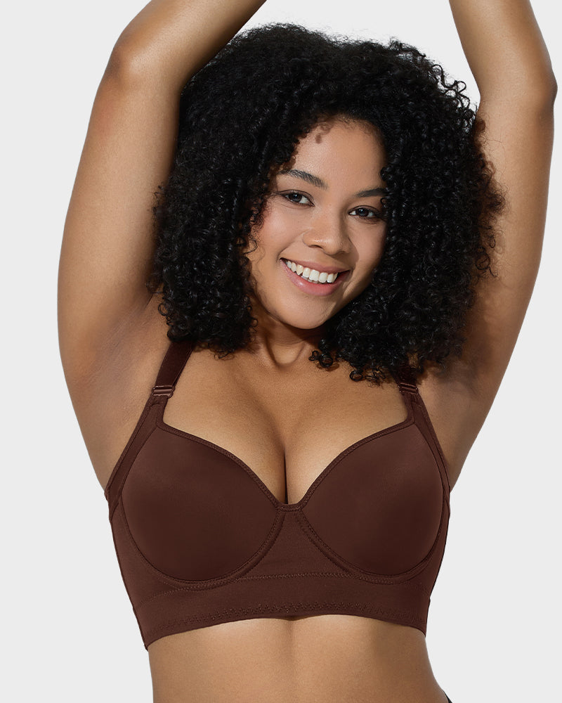 Plus size Back Smoothing Underwire Push Up Bra