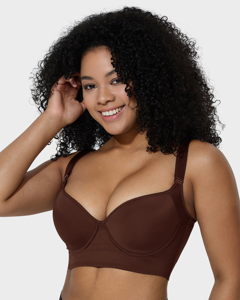 Plus size Back Smoothing Underwire Push Up Bra
