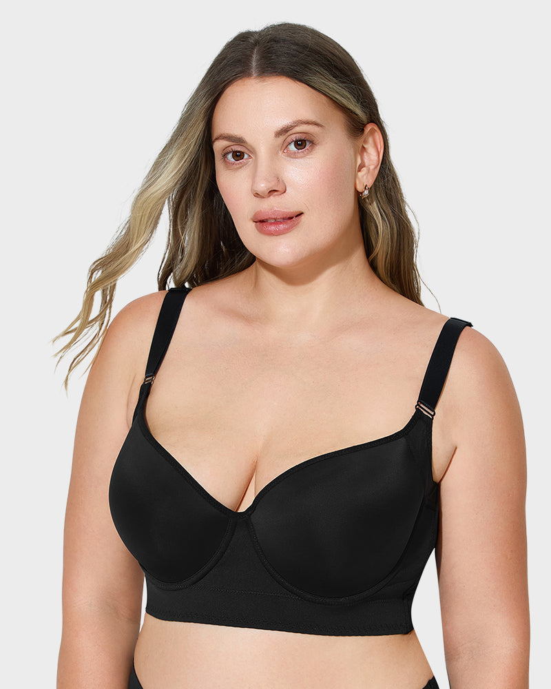 Plus size Back Smoothing Underwire Push Up Bra
