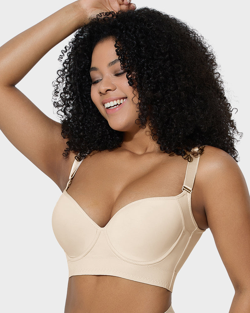 Plus size Back Smoothing Underwire Push Up Bra