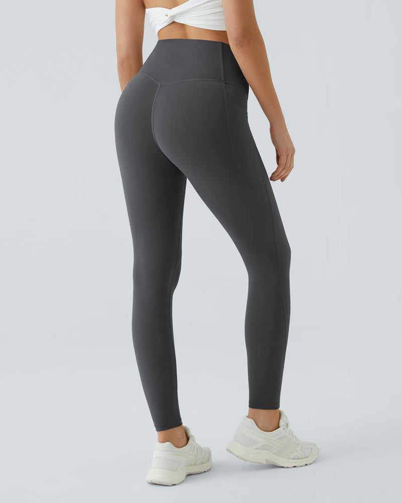 High Waisted Tummy Control Pocket Shaping Training Leggings (2 Pack)